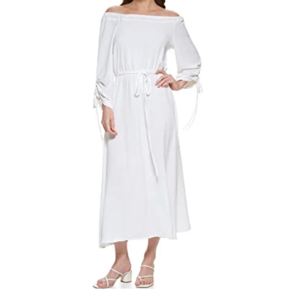 Calvin Klein Midi-Maxi Off The Shoulder Dress, 8